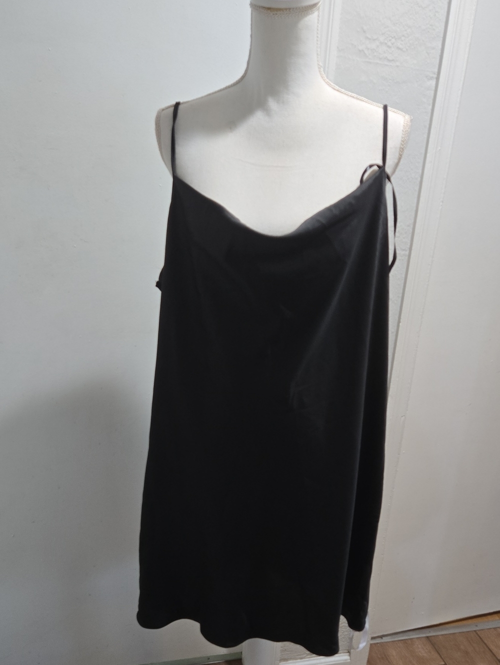Missguided Black Cowl Neck Slip Dress